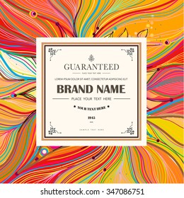 Abstract colorful line background with place for your text.