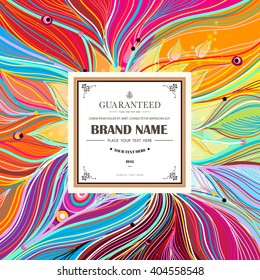 Abstract colorful line background with place for your text.