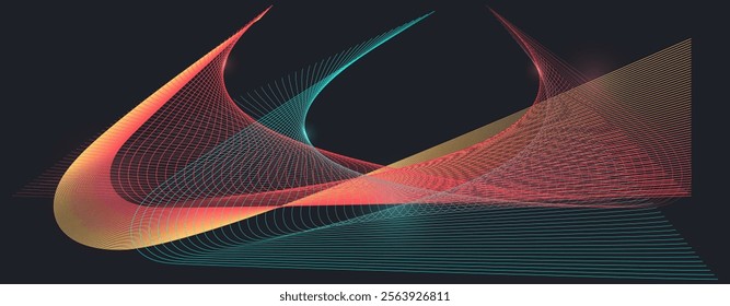abstract colorful line background template design copy