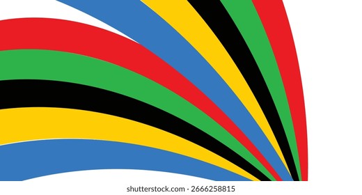 Abstract colorful line background vector.