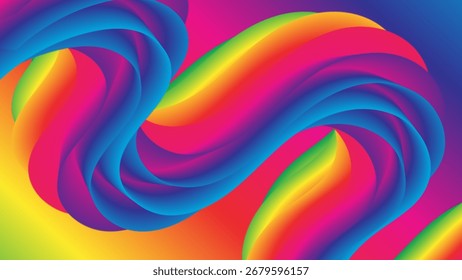 Abstract colorful line background. vector.