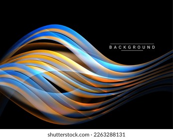 Abstract colorful line elements decorative design background vector