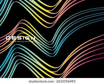 Abstract colorful Line Pattern background, digital technology template, obtical line pattern.