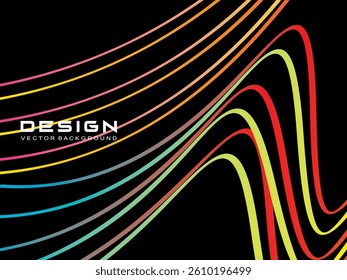 Abstract colorful Line Pattern background, digital technology template, obtical line pattern.