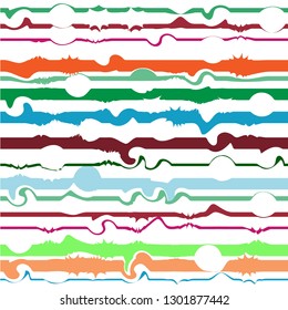 Abstract colorful line seamless pattern. Fashion graphic color background design. Modern stylish abstract texture. Colorful template for prints, textile, wrapping, business, etc. Vector illustration