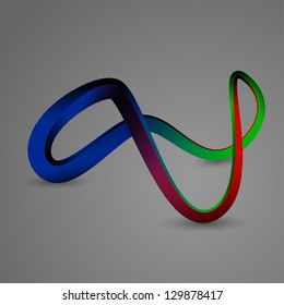 Abstract colorful line vector