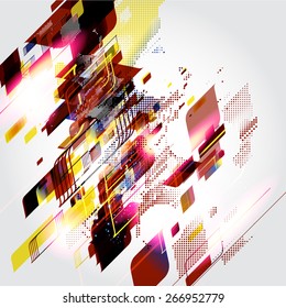 Abstract colorful line vector background