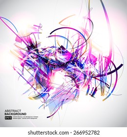 Abstract colorful line vector background