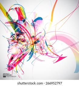 Fundo de vetor de linha colorido abstrato