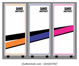 Abstract colorful line vector, for banner stand or billboard design.