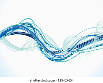 abstract colorful line wave background