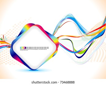 abstract colorful  line wave background vector illustration