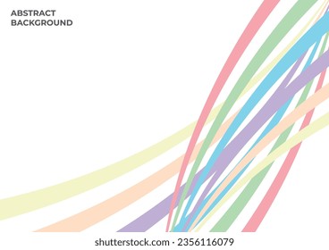 abstract colorful line wave shapes background design