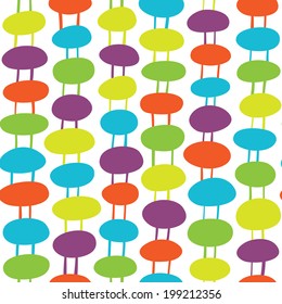 abstract colorful lined seamless oval vector background wallpaper pattern design