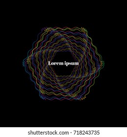 Abstract Colorful Lines Art Logo Design. Multicolored. Vector Illustration