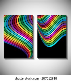 Abstract colorful lines background vector