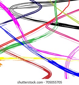 Abstract colorful lines with deformation effect