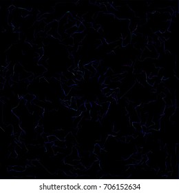 Abstract colorful lines with deformation effect on black background