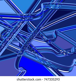 Abstract colorful lines with deformation effect