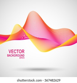 Abstract Colorful Lines Design. Moving Lines Abstract Background for Posters and Business Cards. Vector Illustration.