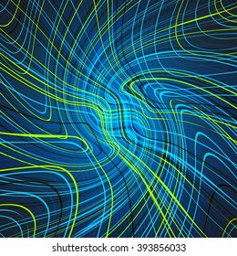 Abstract Colorful Lines Design. Moving Colorful Lines. Vector Illustration