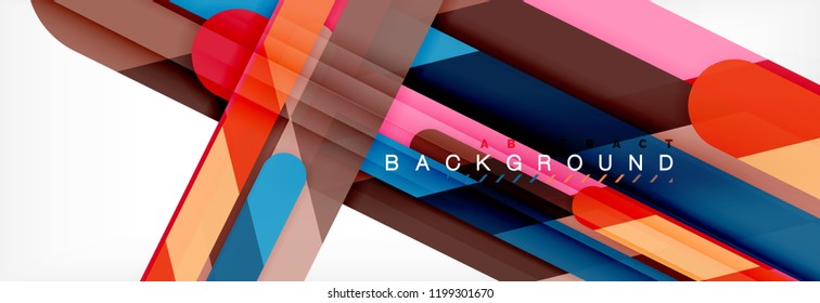 Abstract colorful lines, modern geometric background design, vector illustration