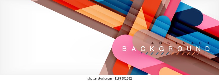 Abstract colorful lines, modern geometric background design, vector illustration