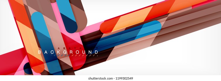 Abstract colorful lines, modern geometric background design, vector illustration