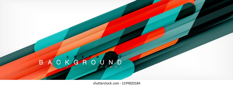 Abstract colorful lines, modern geometric background design, vector illustration