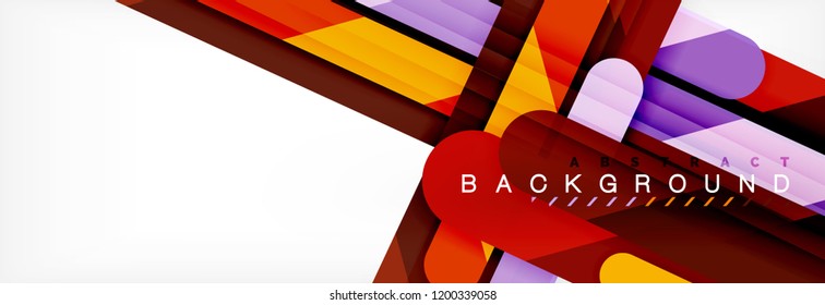 Abstract colorful lines, modern geometric background design, vector illustration