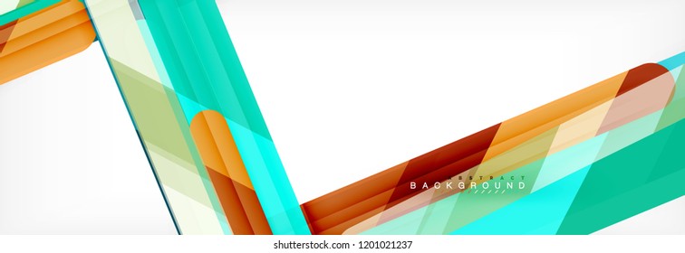 Líneas coloreadas abstractas, diseño de fondo geométrico moderno, ilustración vectorial