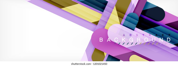 Abstract colorful lines, modern geometric background design, vector illustration