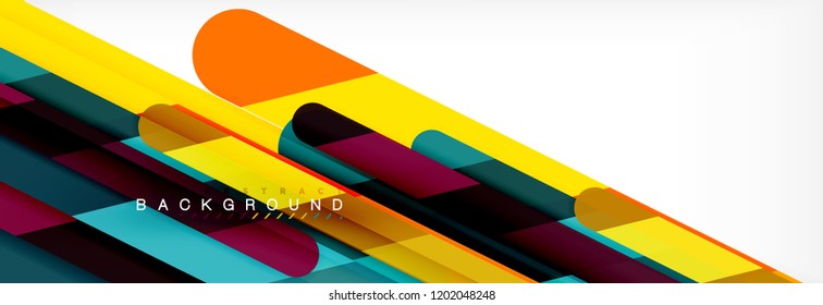 Abstract colorful lines, modern geometric background design, vector illustration