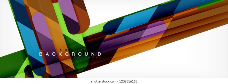 Abstract colorful lines, modern geometric background design, vector illustration