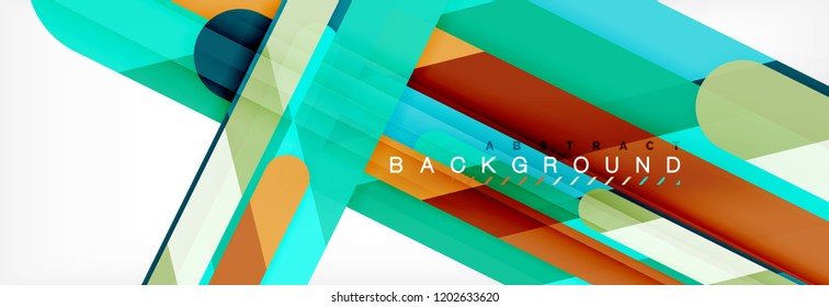 Abstract colorful lines, modern geometric background design, vector illustration