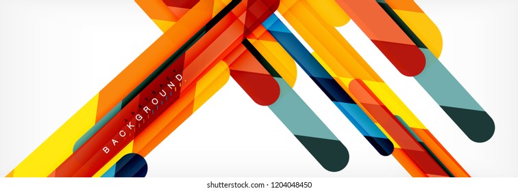 Abstract colorful lines, modern geometric background design, vector illustration