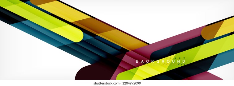 Abstract colorful lines, modern geometric background design, vector illustration