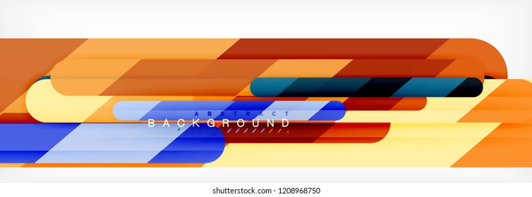 Abstract colorful lines, modern geometric background design, vector illustration