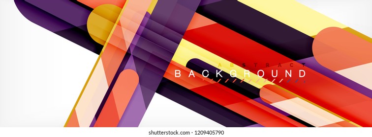 Abstract colorful lines, modern geometric background design, vector illustration