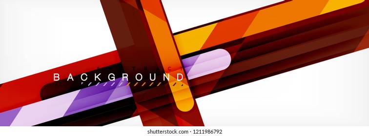 Abstract colorful lines, modern geometric background design, vector illustration