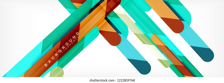 Linhas coloridas abstratas, design de fundo geométrico moderno, ilustração vetorial