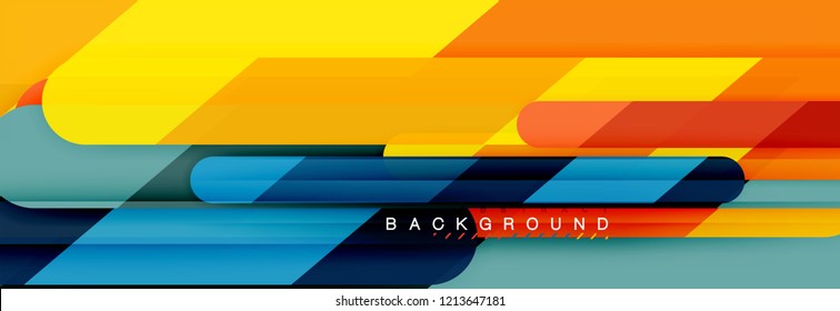 Abstract colorful lines, modern geometric background design, vector illustration
