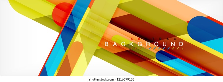 Abstract colorful lines, modern geometric background design, vector illustration