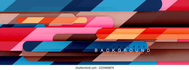 Abstract colorful lines, modern geometric background design, vector illustration