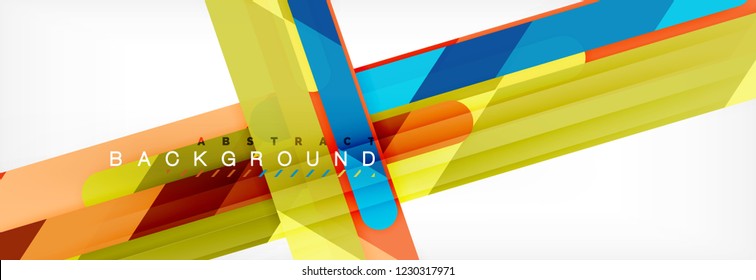 Abstract colorful lines, modern geometric background design, vector illustration