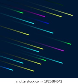 Abstract colorful lines on dark background. Vector illustration