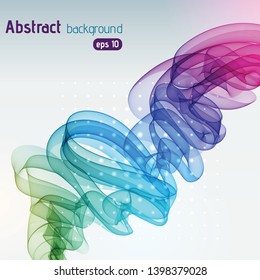 Abstract colorful lines on light background. Vector illustration. Technology background with stripes.