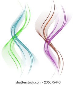 Abstract colorful lines on wait background