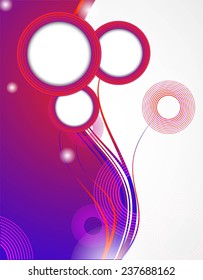 Abstract colorful lines on wait background