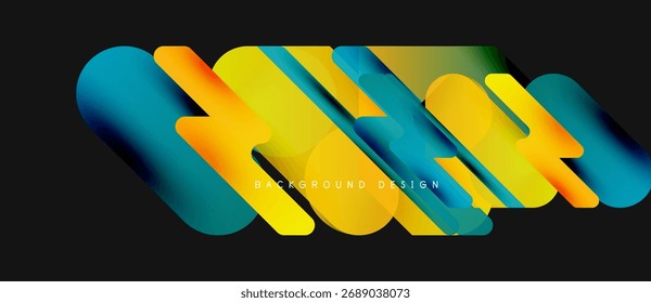 Abstract colorful lines overlap creating dynamic visual effect. Modern design element for backgrounds, presentations.